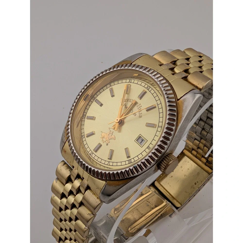 Beverly Hills Polo Club Watch Men‎ 35mm Case Gold 8